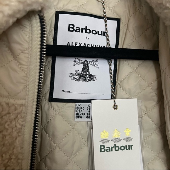 Barbour by Alexa Chung Hazel Faux Shearling Fleece Jacket NWT US6 - Picture 12 of 14